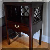 F42. One of a pair of Henkel Harris nightstands. 31”h x 21”w x 15”d 